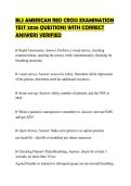 BLS AMERICAN RED CROSS EXAMINATION TEST 2026 QUESTIONS WITH CORRECT ANSWERS VERIFIED