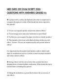 MED SURG 201 EXAM SCRIPT 2026 QUESTIONS WITH ANSWERS GRADED A&plus;