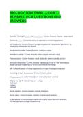 BIOLOGY 1050 EXAM 1&comma; CONT&period; - BUNNELL ECU QUESTIONS AND ANSWERS