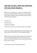 MED SURG 201 FINAL PAPER 2026 QUESTIONS WITH SOLUTIONS GRADED A&plus;