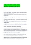 BIOLOGY 1050 EXAM 4 ECU QUESTIONS AND ANSWERS &vert; FULLY SOLVED