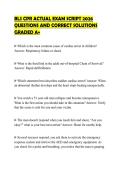 BLS CPR ACTUAL EXAM SCRIPT 2026 QUESTIONS AND CORRECT SOLUTIONS GRADED A&plus;