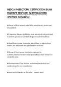 MEDCA PHLEBOTOMY CERTIFICATION EXAM PRACTICE TEST 2026 QUESTIONS WITH ANSWERS GRADED A&plus;