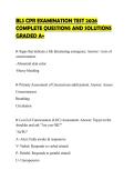 BLS CPR EXAMINATION TEST 2026 COMPLETE QUESTIONS AND SOLUTIONS GRADED A&plus;