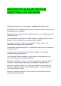 BIOM1050 FINAL EXAM REVISION QUESTIONS AND ANSWERS