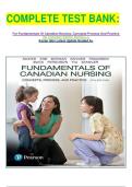 COMPLETE TEST BANK&colon;   For Fundamentals Of Canadian Nursing&colon; Concepts Process And Practice 4th Canadian Edition Barbara J&period; Kozier Isbn Latest Update Graded A&plus;
