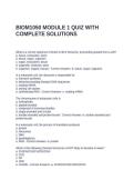 BIOM1050 MODULE 1 QUIZ WITH COMPLETE SOLUTIONS