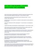 ECU BIO 1050 BUNNELL EXAM 2 QUESTIONS AND ANSWERS