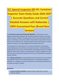 ICC Special Inspector GR - INSPECTION EXAM STUDY GUIDE 2026-2027 ACCURATE QUESTIONS AND CORRECT DETAILED ANSWERS WITH RATIONALES &vert;&vert; 100&percnt; GUARANTEED PASS <BRAND NEW VERSION>