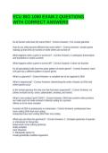ECU BIO 1050 EXAM 2 QUESTIONS WITH CORRECT ANSWERS