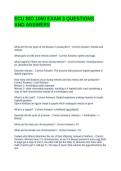 ECU BIO 1050 EXAM 3 QUESTIONS AND ANSWERS