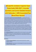 API 510 - INSPECTION EXAM STUDY GUIDE 2026-2027 ACCURATE QUESTIONS AND CORRECT DETAILED ANSWERS WITH RATIONALES &vert;&vert; 100&percnt; GUARANTEED PASS <BRAND NEW VERSION>