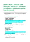 NFPA 85R &ndash; Boiler & Combustion System  Requirements Questions And Correct Answers  &lpar;Verified Answers&rpar; Plus Rationales 2026 Q&A &vert;  Instant Download Pdf 