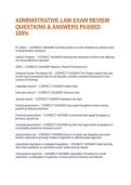 ADMINISTRATIVE LAW EXAM REVIEW QUESTIONS & ANSWERS PASSED 100&percnt;
