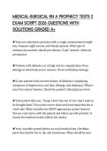 MEDICAL-SURGICAL RN A PROPHECY TESTS 2 EXAM SCRIPT 2026 QUESTIONS WITH SOLUTIONS GRADED A&plus;