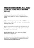 FIRE INSTRUCTOR II NEWEST FINAL STUDY GUIDE 2026 SOLVED QUESTIONS FULLY CORRECT