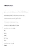 CREST CPSA EXAM QUESTIONS WITH CORRECT ANSWERS