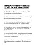 FISCAL LAW FINAL STUDY SHEET 2026 SOLVED QUESTIONS FULLY CORRECT