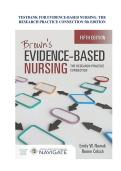 TESTBANK FOR EVIDENCE-BASED NURSING&colon; THE  RESEARCH PRACTICE CONNECTION 5th EDITION