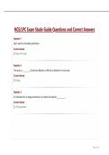 NCE&sol;LPC Exam Study Guide Questions and Correct Answers