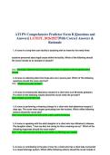 ATI PN Comprehensive Predictor Form B &vert;Questions and  Answers&vert; LATEST&comma; 2026&sol;2027&vert;With Correct Answers &  Rationale