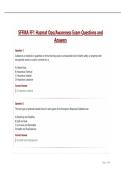 SFFMA FF1 Hazmat Ops-Awareness Exam Questions and Answers&period;