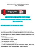 ATI COMPREHENSIVE EXIT EXAM with NGN Questions and Verifed Rationalized Answers &lpar;2026 &sol; 2027 100&percnt; Guarantee pass This Tests Consists Of 148 Questions And Answers