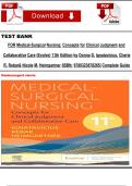 TEST BANK for Medical-Surgical Nursing&colon; Concepts for Clinical Judgment and Collaborative Care 11th Edition by Donna D&period; Ignatavicius&comma; All chapters 1 - 74UPDATED STUDY GUIDE 2026&period;