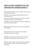 MGMT 303 FINAL EXAMINATION TEST 2026 QUESTIONS WITH ANSWERS GRADED A&plus;
