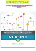 OMPLETE TEST BANK&colon;  For Effective Leadership And Management In Nursing 9th Edition By Eleanor Sullivan Latest Update  Graded A&plus;