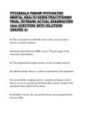 FITZGERALD PMHNP PSYCHIATRIC MENTAL HEALTH NURSE PRACTITIONER FINAL TESTBANK ACTUAL EXAMINATION 2026 QUESTIONS WITH SOLUTIONS GRADED A&plus;