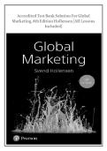 Accredited Test Bank Solution For Global Marketing&comma; 8th Edition Hollensen &lbrack;All Lessons Included&rsqb;