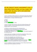 ATI RN CONCEPT BASED ASSESSMENT LEVEL 1&vert; 2026 PROCTORED EXAM&vert; ACTUAL EXAM TEST BANK 100&percnt; RELIABLE WITH EXPLANATION&vert; ASSURED SUCCESS