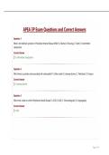 APEA 3P Exam Questions and Correct Answers&period;