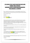 CCS AHIMA STUDY GUIDE&vert;QUESTIONS AND 100&percnt; CORRECT WELL DETAILED ANSWERS&vert;LATEST&excl;&excl;&excl;&excl;&excl;2025&sol;2026&vert;GUARANTEED PASS&vert;GRADED A&plus;&vert;VERIFIED