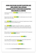 AHIMA HEALTHCARE DELIVERY&vert;QUESTIONS AND 100&percnt; CORRECT WELL DETAILED ANSWERS&vert;LATEST&excl;&excl;&excl;&excl;&excl;2025&sol;2026&vert;GUARANTEED PASS&vert;GRADED A&plus;&vert;VERIFIED
