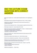 HSS 1100 LECTURE 4 EXAM QUESTIONS WITH CORRECT ANSWERS 