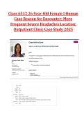  26-Year-Old Female Headache Case Study &ndash; Clinical Reasoning & SOAP Example &lpar;Class 6512&rpar;