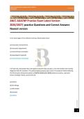 ANCC AGACNP Practice Exam Latest Version 2026&sol;2027&vert; practice Questions and Correct Answers Newest version 