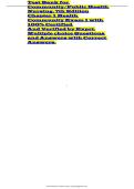 Test Bank for Community&sol;Public Health Nursing&comma; 7th Edition Chapter 1 Health Community Exam1 with 100&percnt; Certified And Verified by Exprt&period; Multiple choice Questions and Answers with Correct Answers&period;