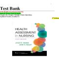 5th Edition Health Assessment Test Bank & NCLEX Prep &ndash; 650&plus; Practice Questions & Answers
