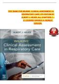 Test Bank for Wilkins' Clinical Assessment in Respiratory Care&comma; 9th Edition by Al Heuer