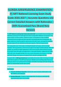 Florida Jurisprudence Examination - PHYSICAL THERAPY EXAM STUDY GUIDE 2026-2027 ACCURATE QUESTIONS AND CORRECT DETAILED ANSWERS WITH RATIONALES &vert;&vert; 100&percnt; GUARANTEED PASS <BRAND NEW VERSION>