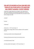 MFT ETS Business Actual Exam &vert; 100&percnt; Complete Solutions &vert; Correct Answers &vert; A&plus;