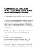 GEORGIA PESTICIDE APPLICATORS LATEST CERTIFICATION EVALUATION SET 2026 ANSWERS GUARANTEED PASS