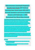 Texas Insurance Licensing - INSURANCE LICENSING EXAM STUDY GUIDE 2026-2027 ACCURATE QUESTIONS AND CORRECT DETAILED ANSWERS WITH RATIONALES &vert;&vert; 100&percnt; GUARANTEED PASS <BRAND NEW VERSION>