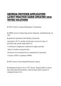 GEORGIA PESTICIDE APPLICATORS LATEST PRACTICE GUIDE UPDATED 2026 TESTED SOLUTIONS
