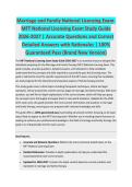 Marriage and Family National Licensing Exam - MFT LICENSING EXAM STUDY GUIDE 2026-2027 ACCURATE QUESTIONS AND CORRECT DETAILED ANSWERS WITH RATIONALES &vert;&vert; 100&percnt; GUARANTEED PASS <BRAND NEW VERSION>