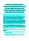 Michigan Jurisprudence Exam - EXAM STUDY GUIDE 2026-2027 ACCURATE QUESTIONS AND CORRECT DETAILED ANSWERS WITH RATIONALES &vert;&vert; 100&percnt; GUARANTEED PASS <BRAND NEW VERSION>