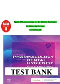 Test Bank for Applied Pharmacology for the Dental Hygienist 9th Edition &ndash; Ernest W&period; Haveles &vert; Latest Update 2026 &vert; A&plus; Exam Prep